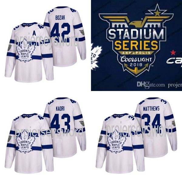 

#42 Tyler Bozak Jersey Toronto Maple Leafs 2018 Stadium Series 16 Mitch Marner 32 Josh Leivo 43 Nazem Kadri 47 Leo Komarov Hockey Jerseys