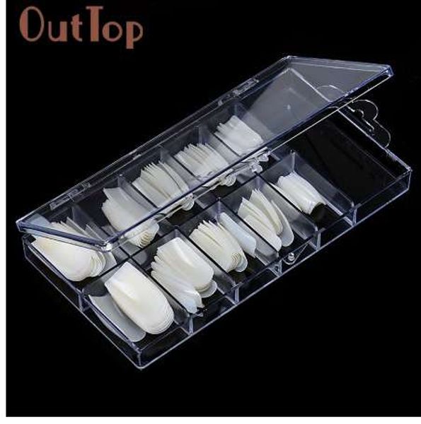 

outcolorwomen 100pcs natural color french false nail tips artificial fake nails art acrylic manicure tools 160920 f30 hw, Red;gold