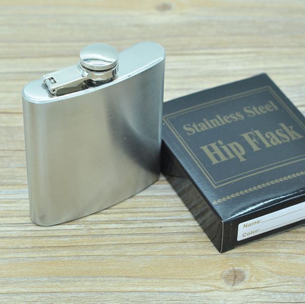 Fiaschetta tascabile in acciaio inossidabile 6 7 OZ Fiaschetta per liquore Bottiglie con tappo a vite per liquore al whisky alcolico