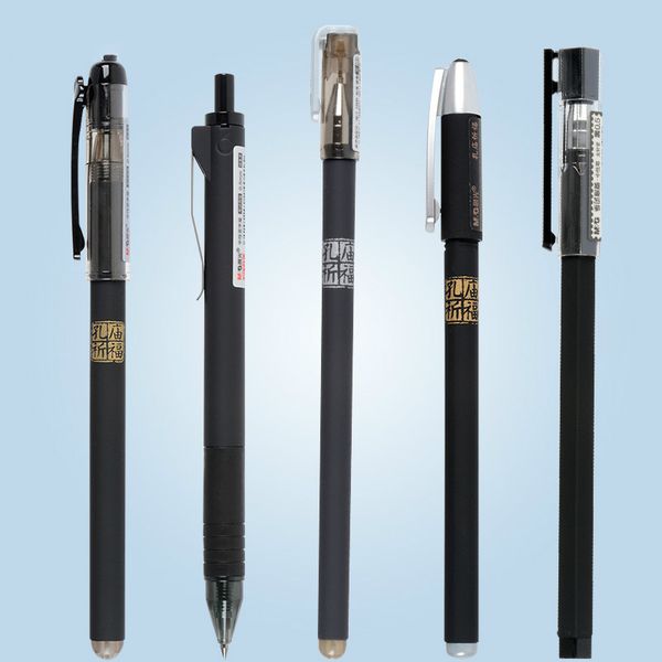 

gel pen black blue red ink pen 12pc 0.5mm needle tip ,retractable refill pen,writing smoothly,office school writing supplies