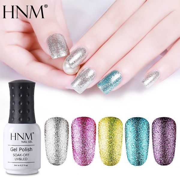 

hnm glitter platinum painting gellak semi permanent gelpolish hybrid varnish lucky lacquer enamel 8ml uv gel nail polish, Red;pink