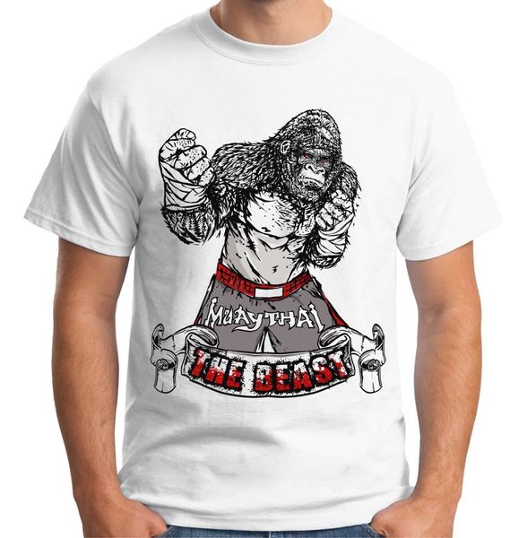 Velocitee Kids T-Shirt The Beast Muay Thai Kickboxing MMA V117