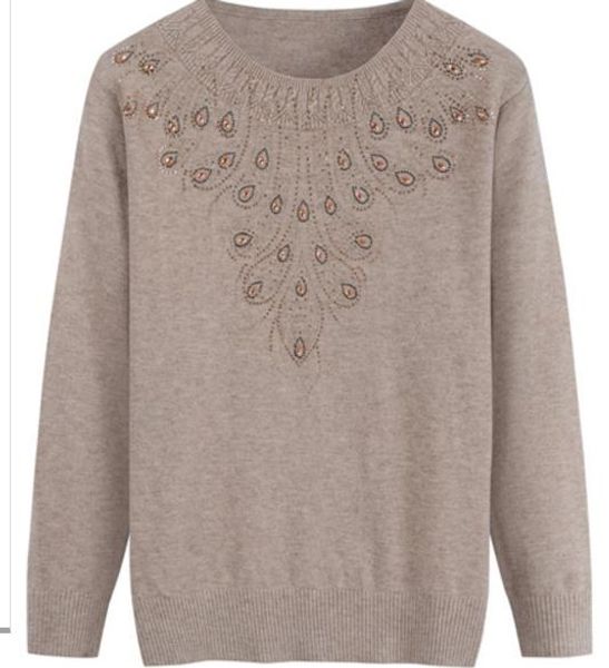 

medium and old sweater woman long sleeves in spring and autumn, White;black