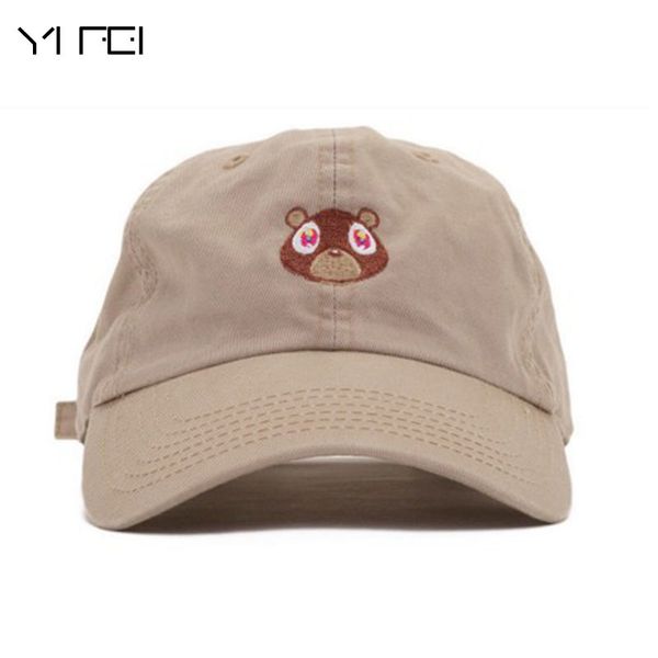 

kanye west bear cap peaked cap woman baseball bear embroidery hat dad sports hat for men sun fashion snapback, Blue;gray