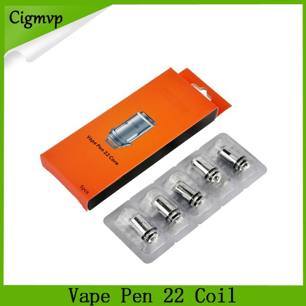 

VAPE PEN 22 Запасные катушки 0.25 0.3 Ом для VAPE PEN 22 Kit с DHL Бесплатная доставка 0266128-1