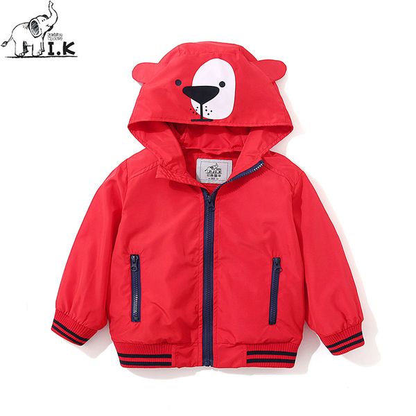 

i. k младенческой мальчиков красная толстовка молния медведь куртка маленькие дети верхняя одежда детские дети мода спортивные костюмы wt260, Blue;gray