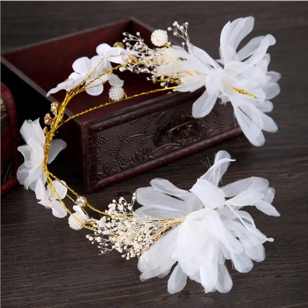 

the bride headdress mantianxing flower wreath hoop dragonfly wedding ornaments, Silver