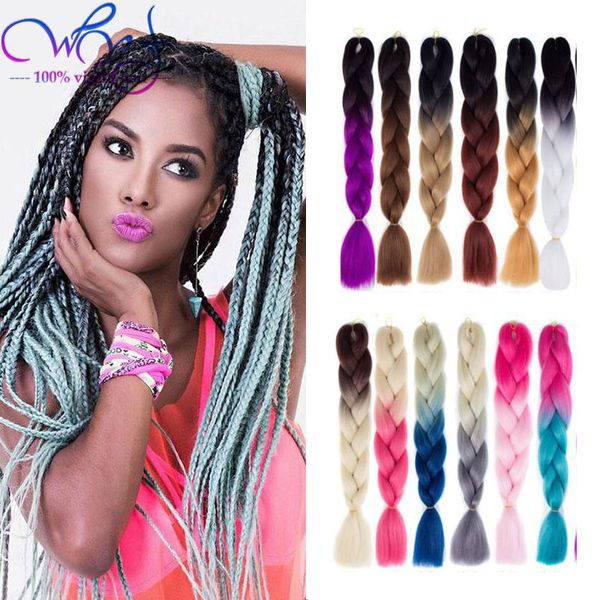 

Дешевые цена омбре плетение наращивание волос 100 г кусок два / три тона синтетичес