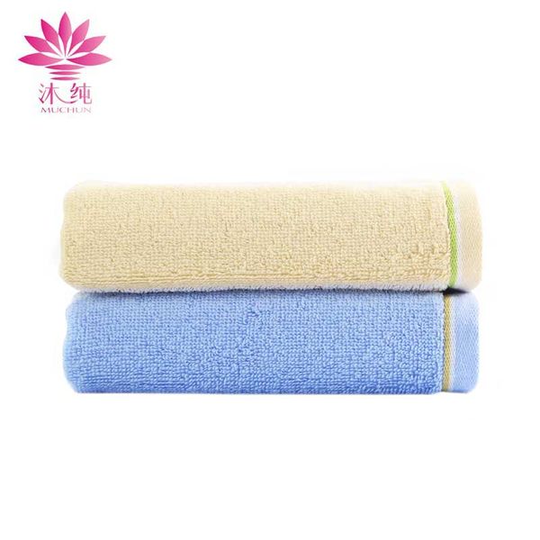 

muchun brand pure color stripe face towel 100% cotton soft towels bathroom hair towel yoga 33*70cm home textiles