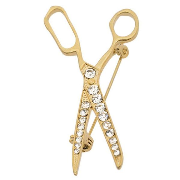 

vintage scissors clear rhinestone bling fashion brooches and pins, Gray