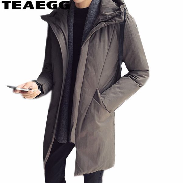 

teaegg winter jacket men hooded warm cotton men parkas manteau homme hiver long casual khaki mens winter jackets and coatsal1502, Black