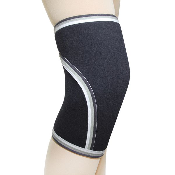 

1pc 7mm fitness running cycling knee pad support breathable sports safety knee sleeve basketball volleyball sports equipment a50, Black;gray
