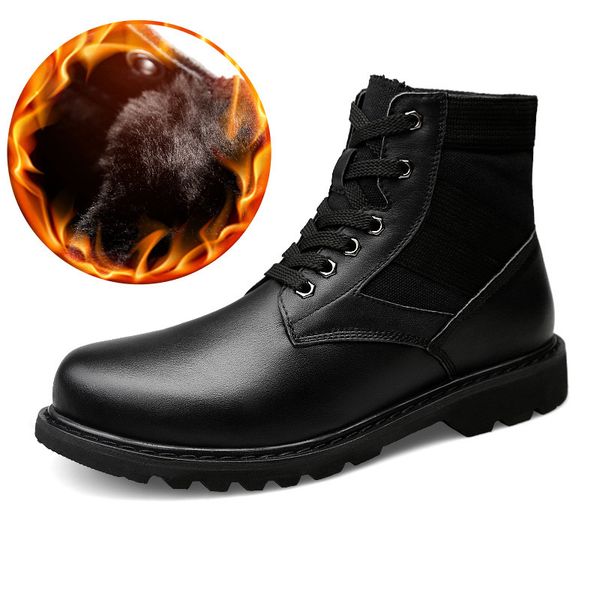 

38-48 winter boots men plush warm men boots winter shoes men black