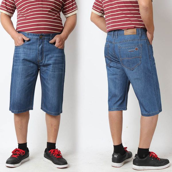 

2018 light blue summer shorts straight shorts men big plus size dropshipping