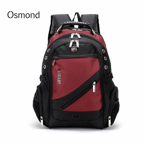 

aequeen large capacity men's backpack oxford lapschool bag female waterproof big travel back pack men outdoor shoulders bag
