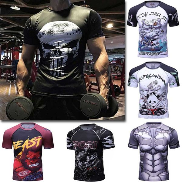 

Мужская спортивная футболка Yoga Gym одежда Высокого Качества Фитнес Мужская Компре