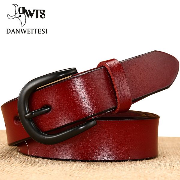 

dwts]women fashion 2018 belt female genuine leather belts for women designer ceinture, Black;brown