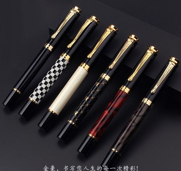 

luxury writing pen jinhao 500 rollerball pen gift set high-end gold clip business office gift signature pens pencil bag