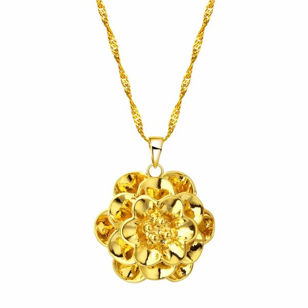 

chengxun opening rose b necklace gold chain coin us national flower floral love symbol charm pendant necklace women men, Silver