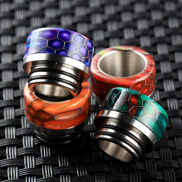 

810 Thread Epoxy Resin Drip Tips Honeycomb Snake Skin Cobra Mouthpiece for TFV12 Prince TFV8 Big Baby with Retail Package DHL Free