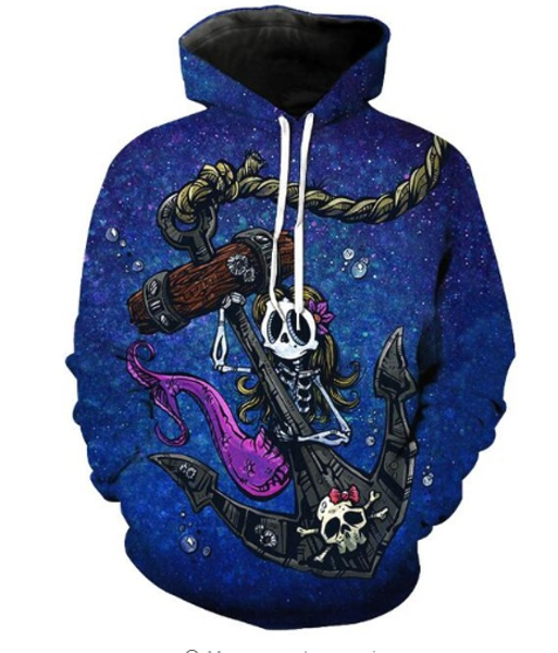 

новые моды для мужчин / женщин черепа 3d смешно печатных crewneck толстовка мода повседневная толстовки h475, Black