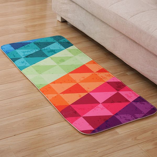 

2018 new sale geometric type floor mats brand kitchen carpet toilet tapete water absorption non-slip rugs porch doormat 50*120cm