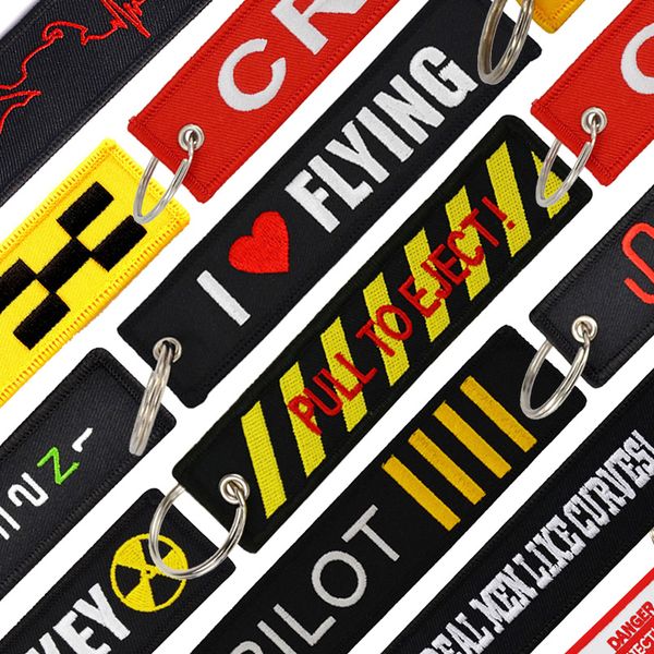 

1pc personality embroidery key chain for car and motorcycle follow me key protector trendy luggage tag fob 25 styles sp1487, Silver