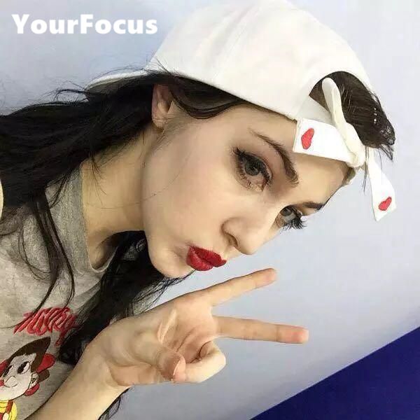 

kawaii lolita korean sweet hip hop k- harajuku brand casual all-match love embroidery white baseball cap female, Blue;gray