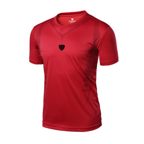 

2018 sports t-shirt male v-neck short-sleeved moisture perspiration quick-drying sportswear breathable sports t-shirt, Black;blue