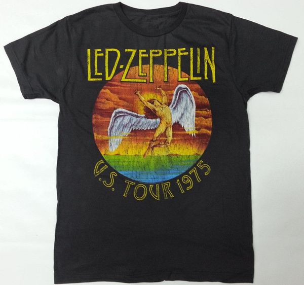 

VTG новый оптовый США тур 75 английский рок-группа футболка лето с коротким рукавом