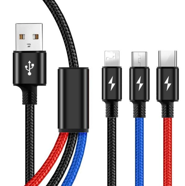 

3 в 1 USB-кабель быстрое зарядное устройство Кабель Micro USB Type-c USB-кабель для мобильного телефона Android 3 цвета baseus качество