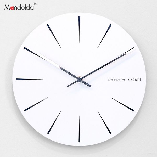 

mandelda creative clock living room modern mute simple nordic personality circle art idyllic fashion clock shabby chic home
