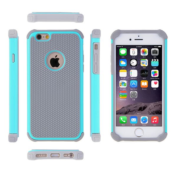 

protective for iphone 8 plus case rugged football grain honey comb heat dissipation robot phone case for samsung mobile case