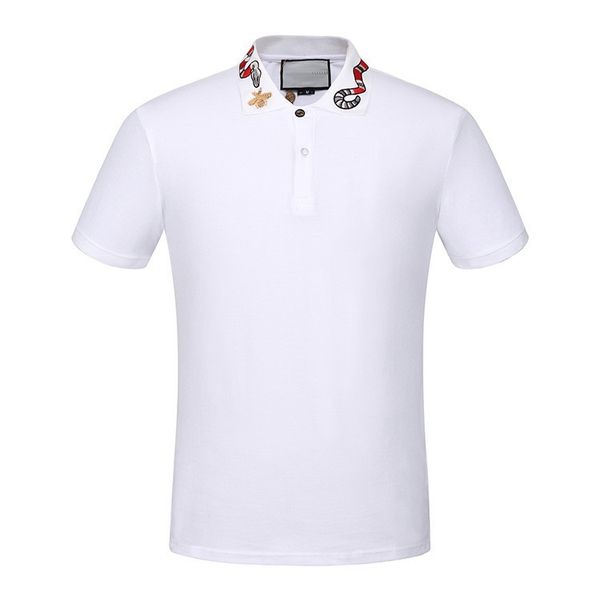 

Мужчины рубашки поло сетка хлопок Италия дизайн лацкан футболки Марка с коротким
