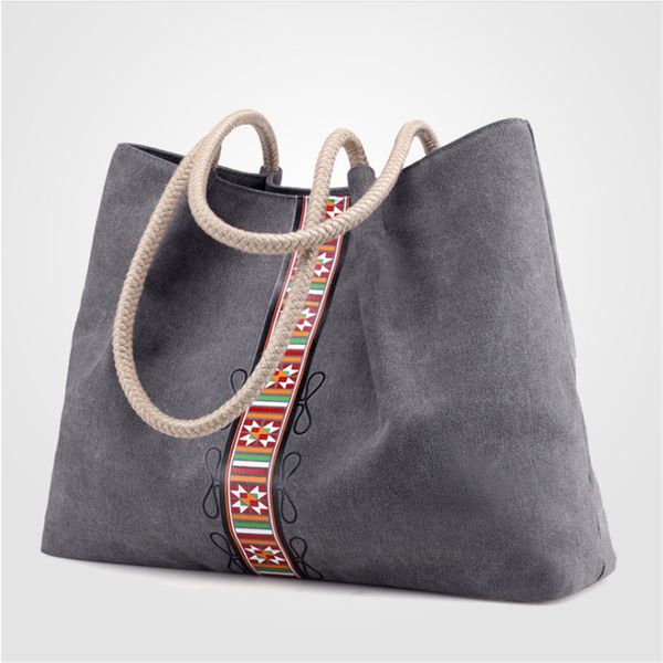 

new canvas bag literary fan casual bag korean version of the ladies single shoulder portable big shopping