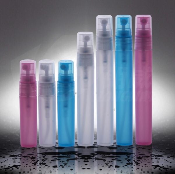 

5ml 8ml 10ml plastic spray bottle with mist atomizer empty refillable perfume sample vials cosmetic container lx3946