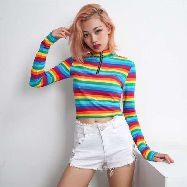 blusa de rayas de colores