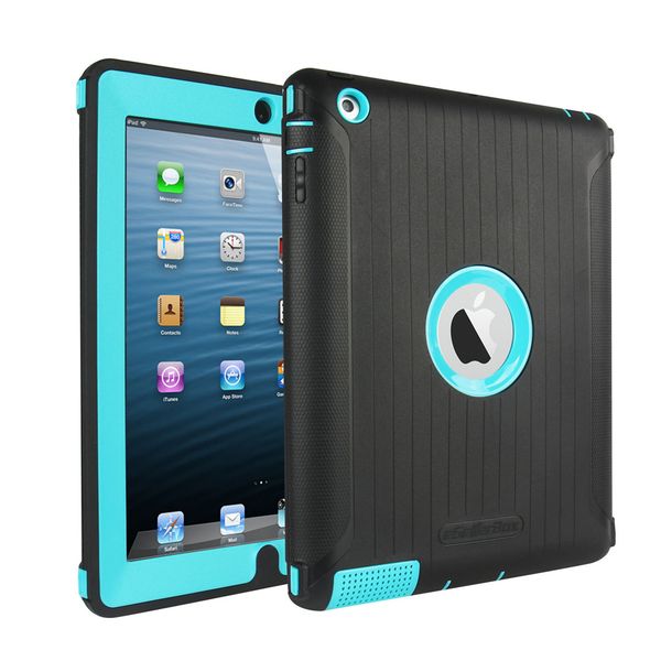 

eSellerBox Defender Case For 10.5 ipad pro ipad Air1 ipad Air2 9.7 ipad2.3.4 3 in 1 Cases Protective Cover DHL Free Good Shell 2018 new hot