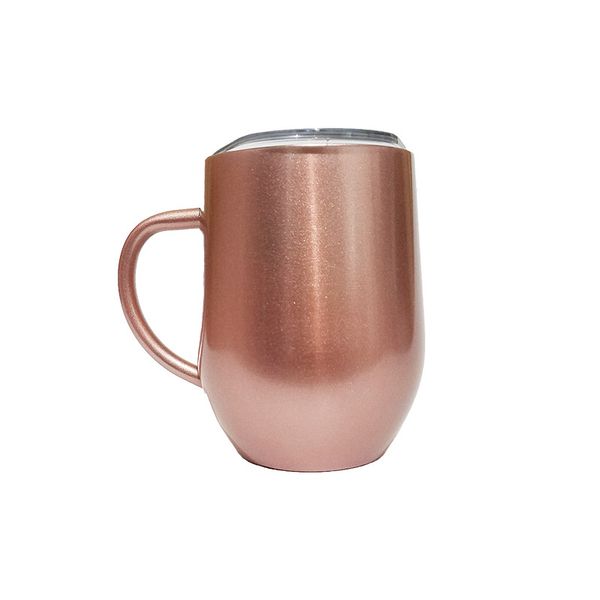 

12oz stainless steel cup egg cups coffee mugs with handle lid double wall stainless steel tumbler vacuum insulated mugs