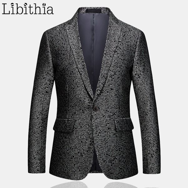 

mens one button blazer fashion wedding smart casual slim fit jacket black big size 5xl 6xl clothes male t206, White;black