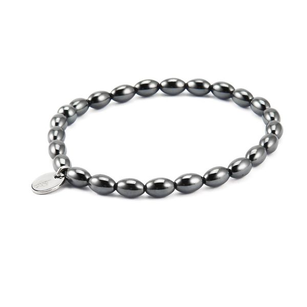 

4.5x7/8mm black gallstone hand chain relieves joint pain and consumes auxiliary magnetic weigh lose bracelet 2018 new, Golden;silver