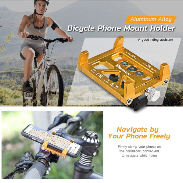 

deemount universal aluminum alloy bicycle mobile phone holder for bicycle motorcycle handlebar mount holder bike accessories