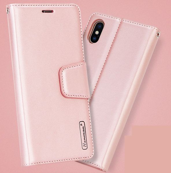 

Hanman Wallet PU Flip Leather Stand Case For iphone XS Max XR 8 7 6S Plus Samsung S7 S8 S9 S10e Plus A5 A6 A7 A8 J2 J4 J6 2018 Retail box