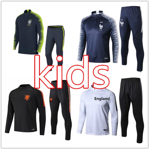 

2018 kid brazil occer track uit kit cr7 kane eder netherland training uit 2019 kid track uit urvetement maillot football uniform