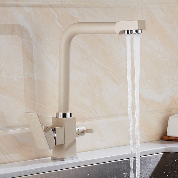 

Brass Kitchen Faucets Bronze Dual Handle Filter Kitchen Sink Mixer 360 degree rotation Drinking Water Kitchen Faucet Crane Tap