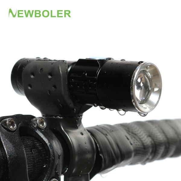 

newboler usb rechargeable bicycle light 2000lumen mtb bike light zoom flashlight waterproof built -in battery bicycle accessorie