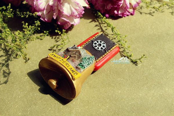 

switzerland swiss cow bell tourist travel souvenir 3d resin fridge magnet craft