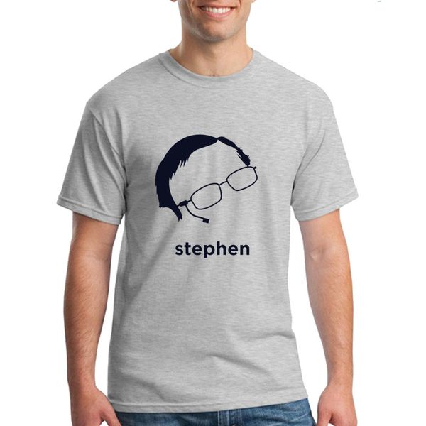 

stephen hawking hirsute history cool shirts for guys short sleeve t shirts made men interesting t shirt designs, White;black