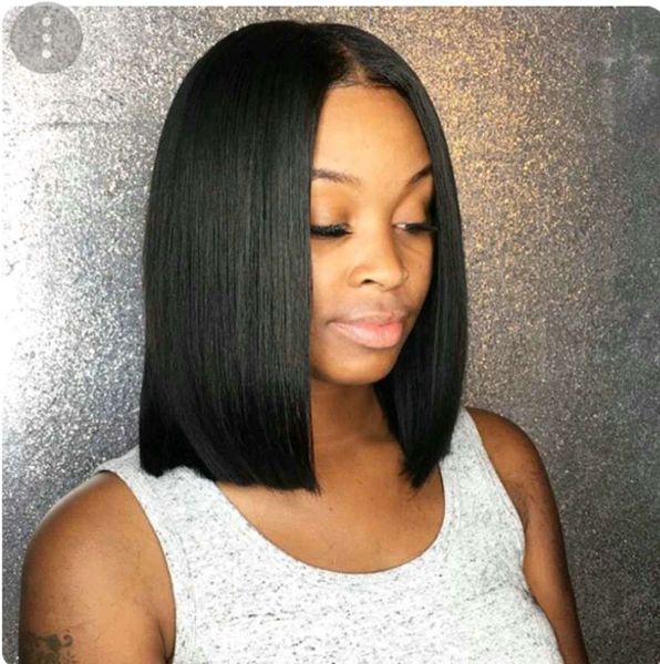 Diva Real Blunt Bob Cut Human Hair 13x6 Lace Frontal Wig Short Bob