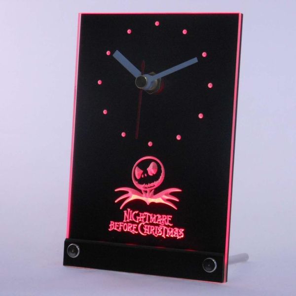 

tnc0214 nightmare before christmas table desk 3d led clock